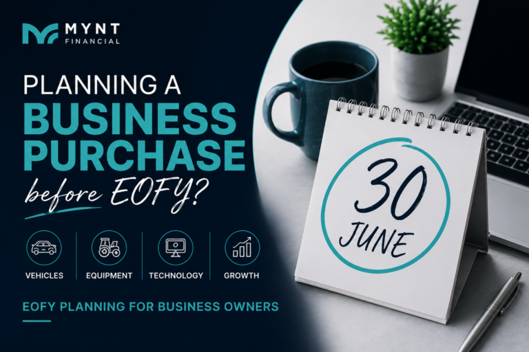 Planning a business purchase before EOFY including vehicle finance, equipment upgrades, technology investments and business growth opportunities